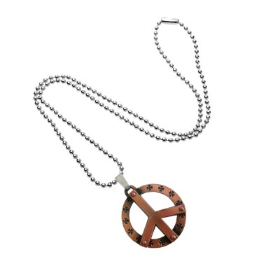 Hollow Peace Pendant Copper Metal Pendant